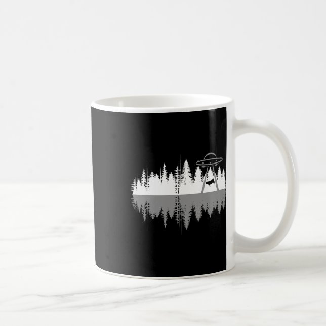 Caneca De Café Árvores Reflexação Espacial Abdução De Alienígenas (Direita)