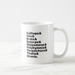 Caneca De Café As 9 Musas Tornadas Populares Pela Mitologia Grega