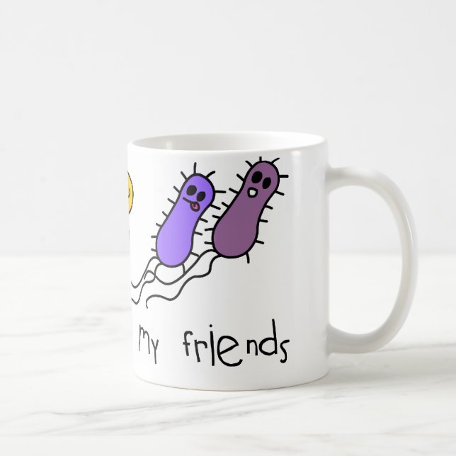 Caneca De Café As bactérias são meus amigos (Direita)