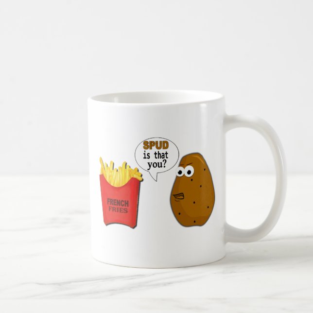 Caneca De Café As batatas fritas da batata são que você? (Direita)