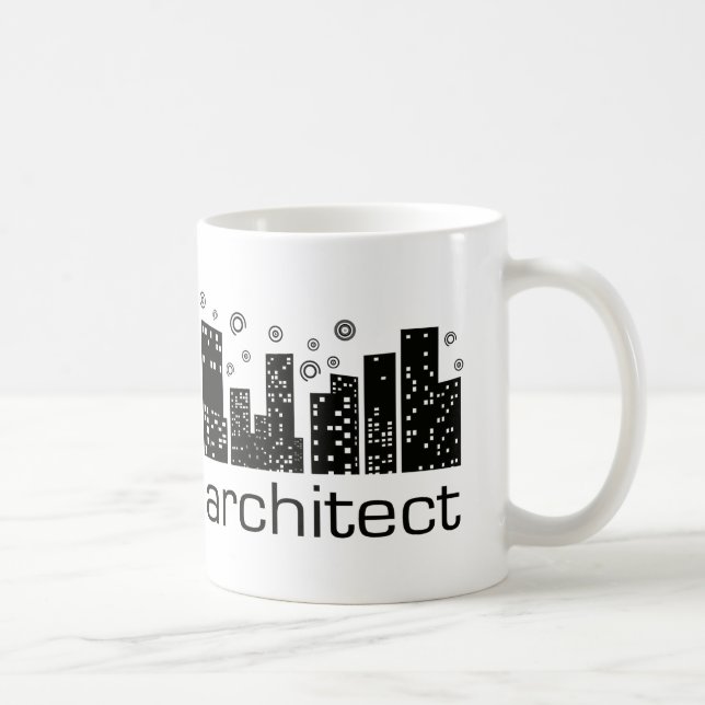 Caneca De Café As construções do arquiteto refrigeram o design! (Direita)