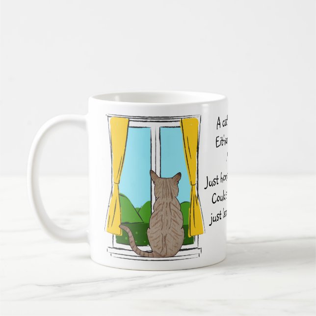 Caneca De Café As Costas de um Gato (Esquerda)