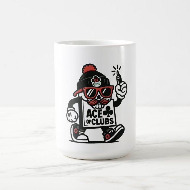 Caneca De Café Ás de Clubs Street Mascot - Poker Grind Crew (Centro)