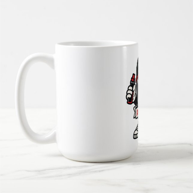 Caneca De Café Ás de mascote de rua de ouros — High-Roller Editio (Esquerda)