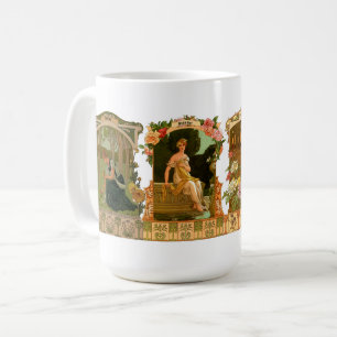 Caneca De Café As Estações Art Nouveau por Sonrel