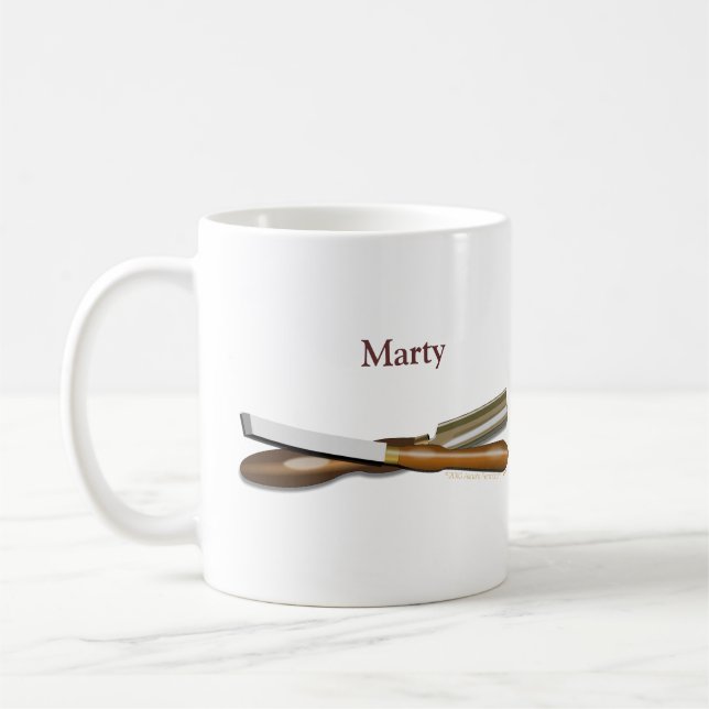 Caneca De Café As ferramentas de Woodturning personalizaram a (Esquerda)