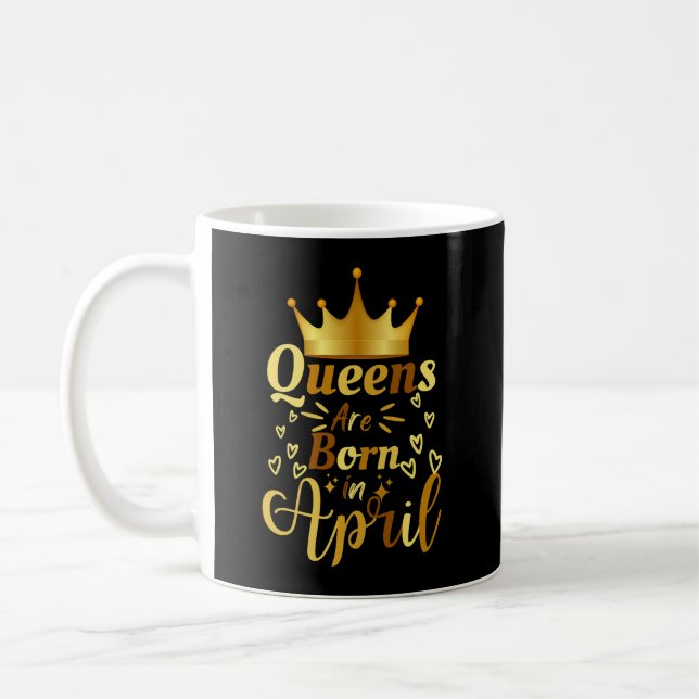 Caneca De Café As Filas Estão Nasceres Em Abril (Esquerda)