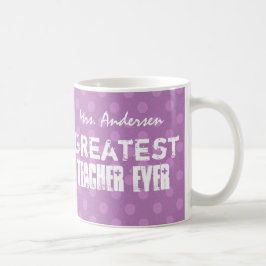 Caneca De Café As grandes bolinhas sempre roxas do professor