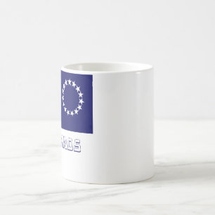Caneca De Café As Ilhas Cook embandeiram com nome