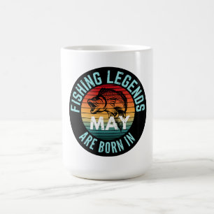 CANECA DE CAFÉ AS LEGENDAS DE PESCA SÃO NASCERES EM MAIO