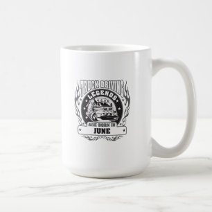 Caneca De Café As Legendas Dos Caminhões Estão Nasceres Em Junh