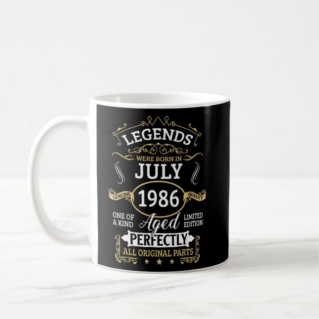 Caneca De Café As Legendas Foram Nasceres Em Julho De 1986 37º An (Esquerda)