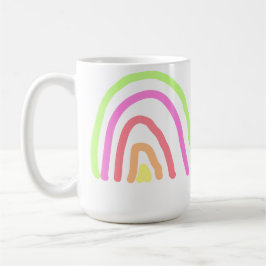 Caneca De Café As listras coloridas do arco-íris adicionam o nome
