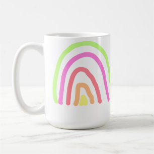 Caneca De Café As listras coloridas do arco-íris adicionam o nome