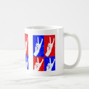 Caneca De Café As mãos de Paz-Emprestam seu