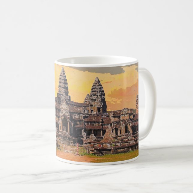 Caneca De Café As Maravilhas do Angkor Wat: Uma Jornada Fotográfi (Frente Esquerda)