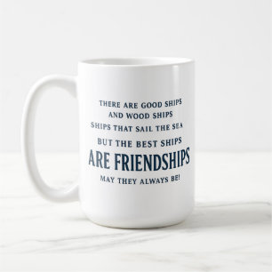 Caneca De Café As Melhores Amizades São Navios Citação Melhor Ami