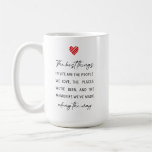 Caneca De Café As Melhores Coisas da Vida Festivo de Coração