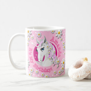 Caneca De Café As meninas cor-de-rosa bonito personalizaram o