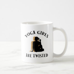 Caneca De Café As meninas da ioga são presente torcido