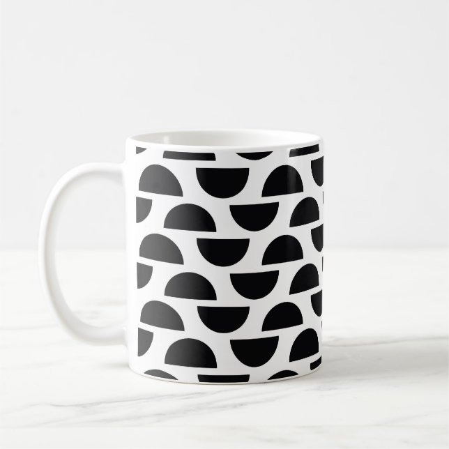 Caneca De Café As metades negras do círculo criam uma simples par (Esquerda)