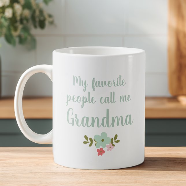 Caneca De Café As Minhas Pessoas Favoritas Chamam-Me Avó (Personalized Mug for Grandma, Nana, Oma, or Gigi!)