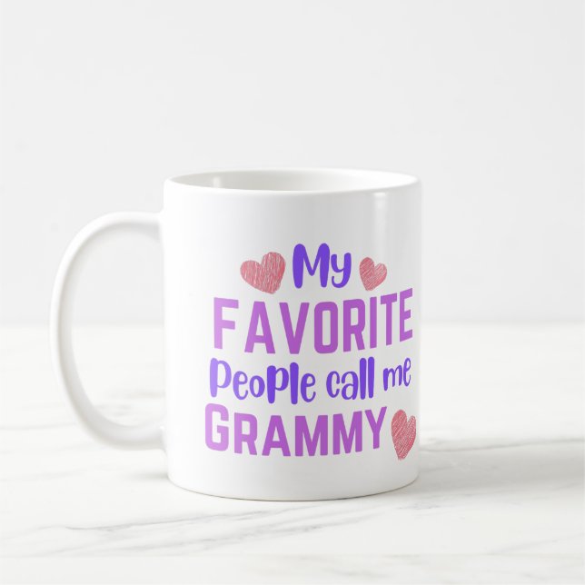 Caneca De Café As minhas Pessoas favoritas chamam-me Grammy (Esquerda)