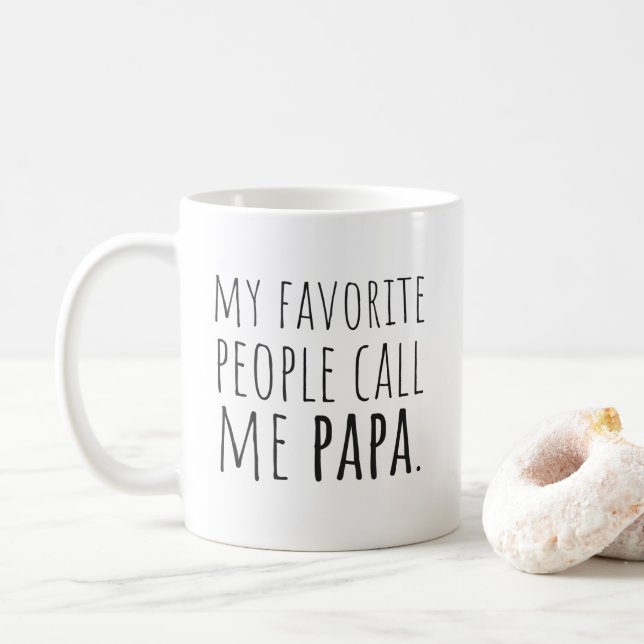 Caneca De Café As Minhas Pessoas Favoritas Chamam-Me Papa (Com Donut)