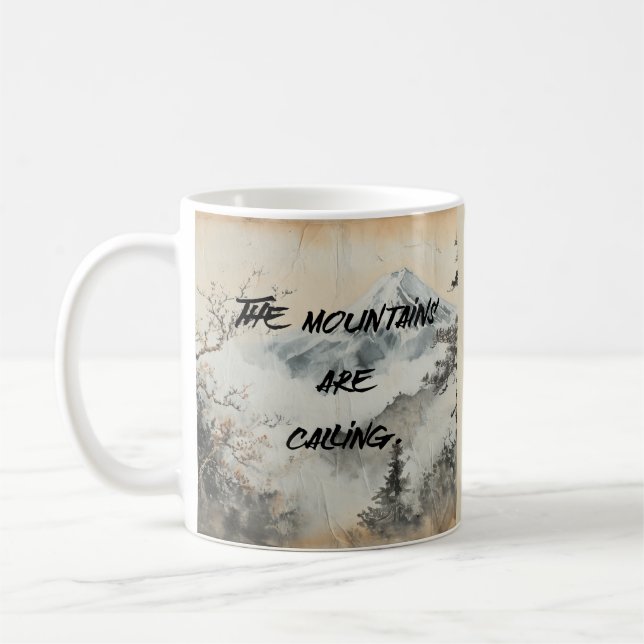 Caneca De Café As montanhas estão chamando (Esquerda)