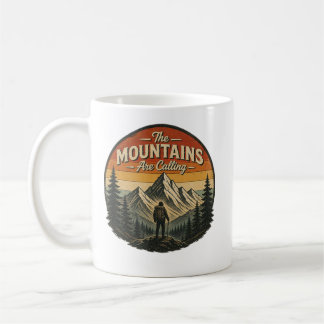 Caneca De Café As Montanhas Estão Chamando – Caminhada Vintage