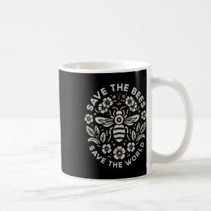 Caneca De Café As Mulheres Salvem As Abelhas Salvem A Abelha Flor