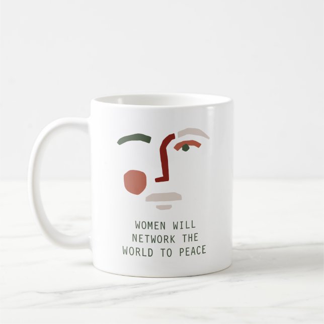 Caneca De Café As mulheres vão colocar o mundo na paz (Esquerda)