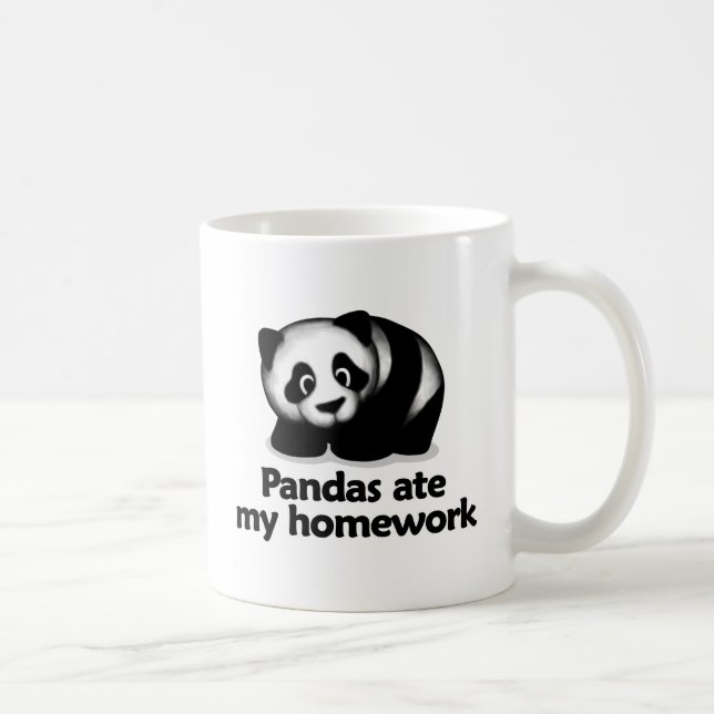 Caneca De Café As pandas comeram meus trabalhos de casa (Direita)