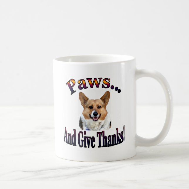 Caneca De Café As patas e dão obrigados (Direita)