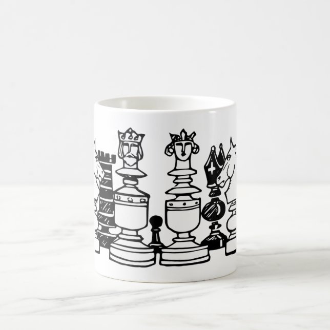 Caneca De Café As Peças de Xadrez  (Centro)
