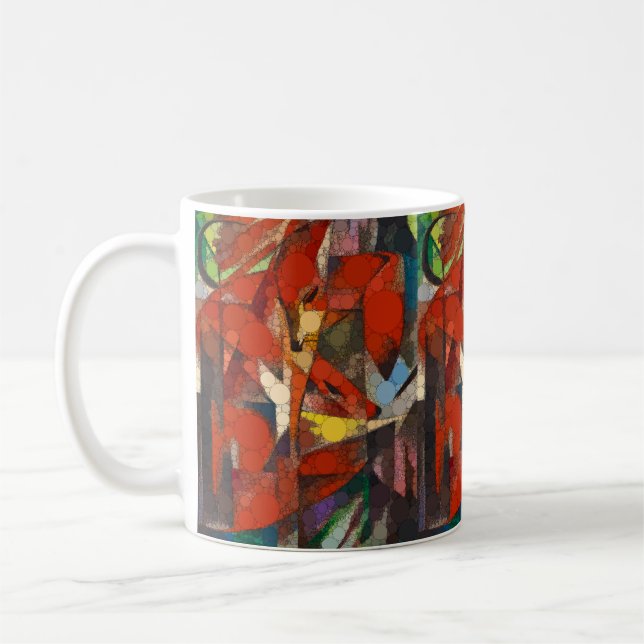 Caneca De Café As raposas, os pontos infinitos por Franz Marc (Esquerda)