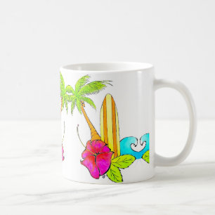 Caneca De Café As ressacas levantam impressões tropicais