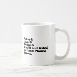 Caneca De Café As Seis Máquinas Simples de Arquimedes