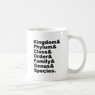 Caneca De Café As Sete Categorias de Taxonomia Biológica