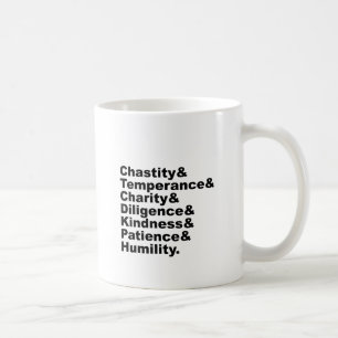 Caneca De Café As Sete Virtudes Tornadas Populares Pela Bíblia