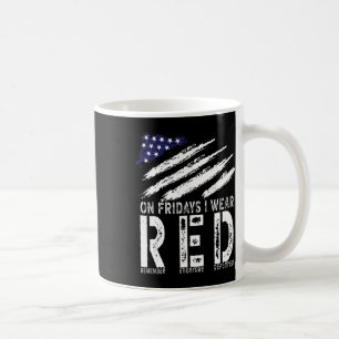 Caneca De Café Às Sextas Eu Uso Vermelho EUA Apoio Tropas America