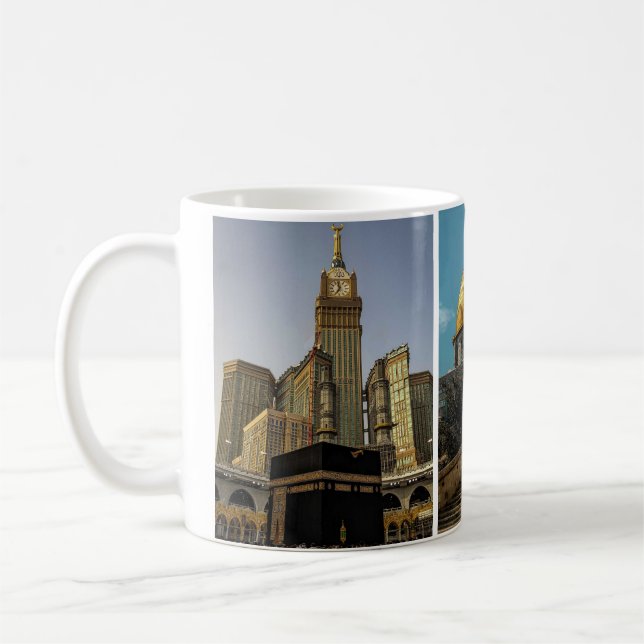 Caneca De Café As Três Mesquitas: Makkah Madina Jerusalém (Esquerda)