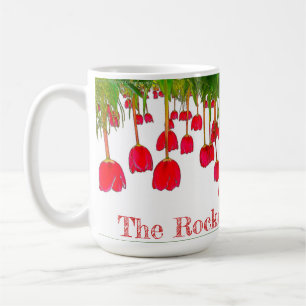 Caneca De Café As tulipas vermelhas do brilho de Rockets! Versão
