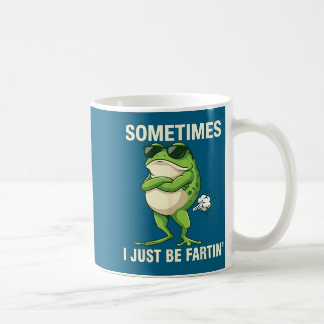Caneca De Café Às vezes, apenas sapo peidando eu personalizado (Direita)