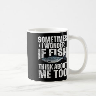 Caneca De Café Às vezes eu me pergunto se o peixe também pensa em