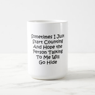 Caneca De Café Às vezes eu simplesmente começo a contar