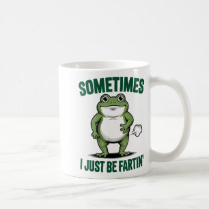 Caneca De Café Às vezes eu só estou sendo sapo de Natal engraçado