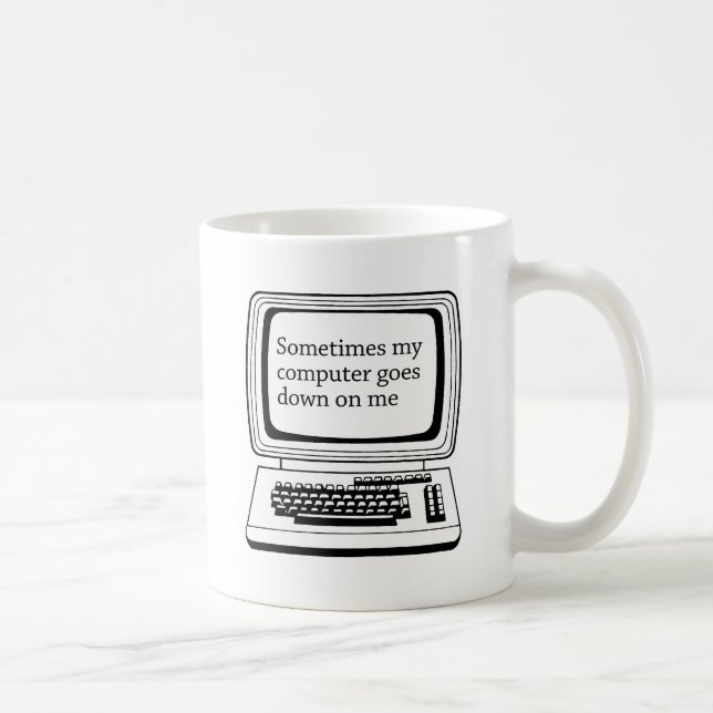 Caneca De Café Às vezes meu computador falha (Direita)