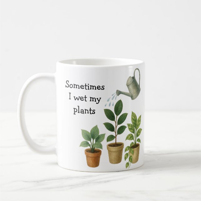 Caneca De Café Às Vezes Molhei As Plantas (Esquerda)