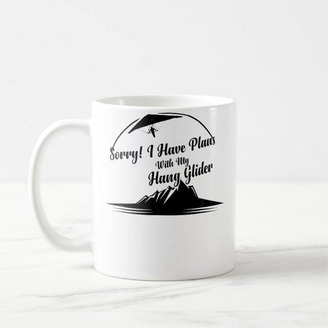 Caneca De Café Asa Delta - Desculpe, Tenho Planos Com Minha Asa D (Esquerda)